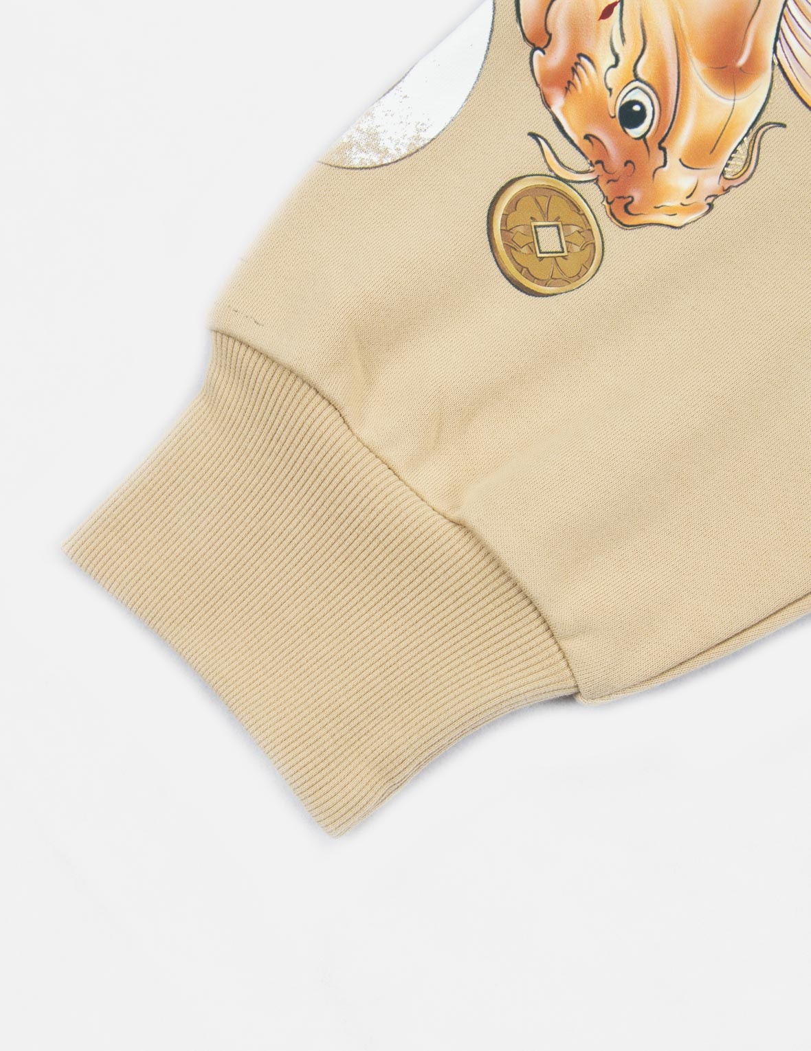 Tattoo Koi Print Hooded Sweatshirt - 11