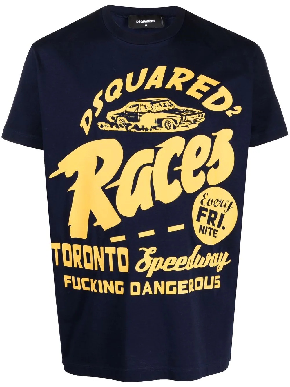 Races graphic-print crew-neck T-shirt - 1