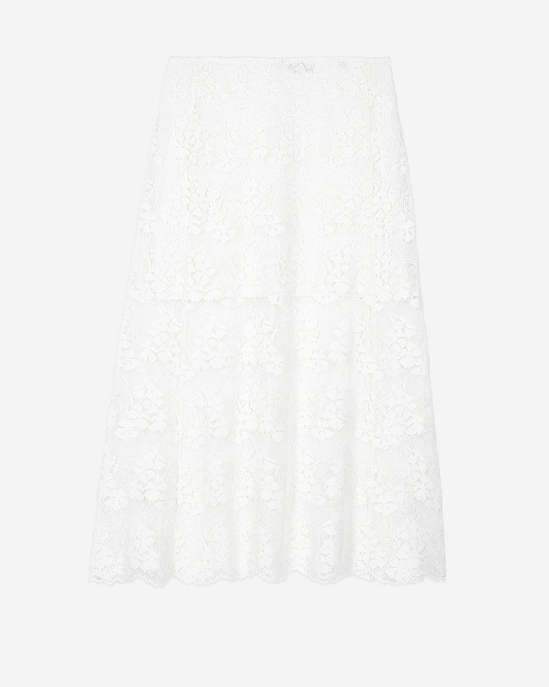 LONG ECRU LACE SKIRT 1