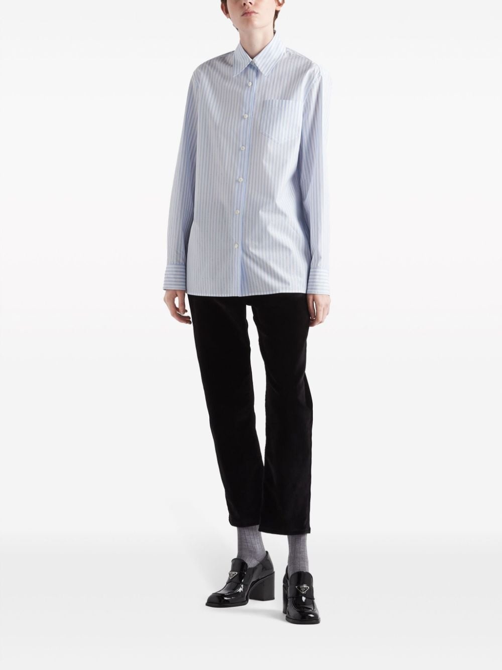 striped cotton-poplin shirt - 2