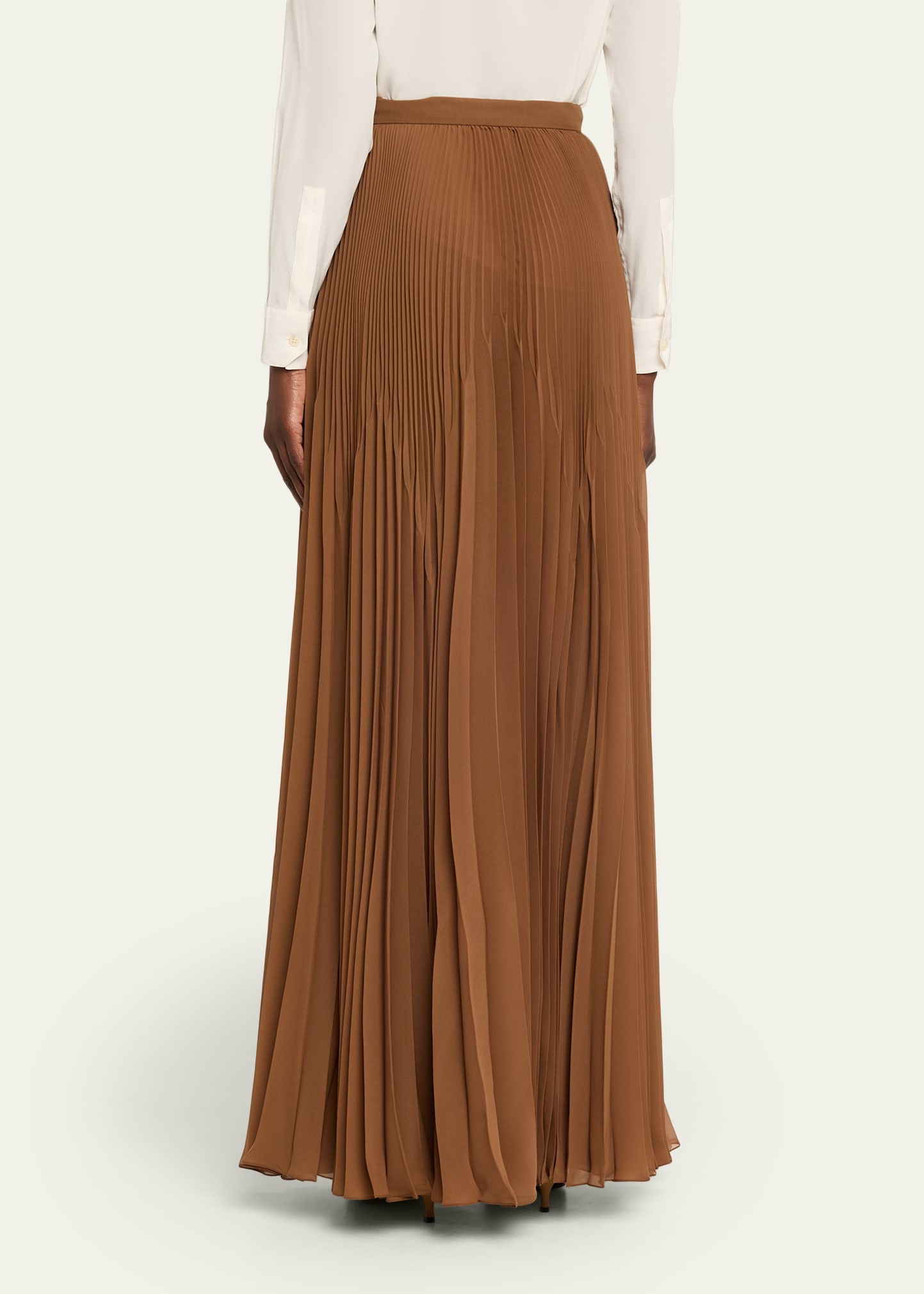 Pleated Chiffon Maxi Skirt - 3