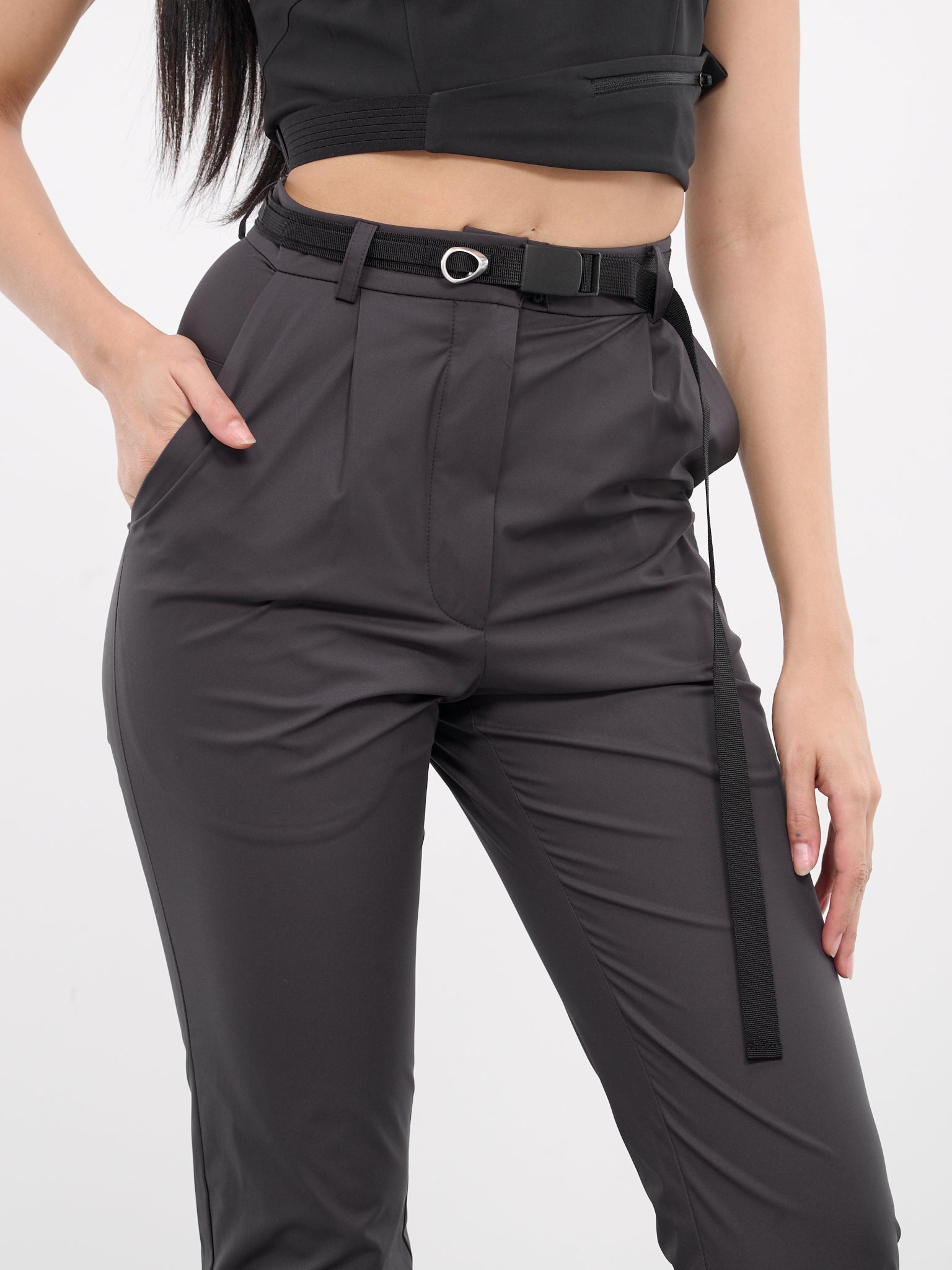 Belted Slim Pants - 5