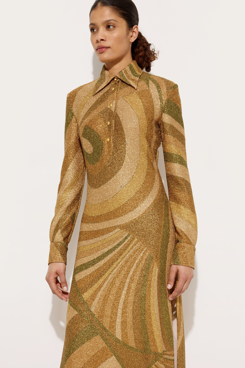 IRIDE PRINT JERSEY LAMÉ DRESS 5