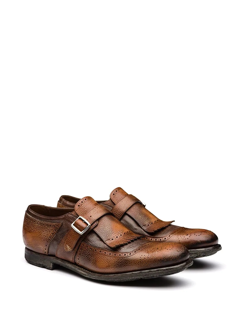 Shanghai leather monk-strap shoes - 2