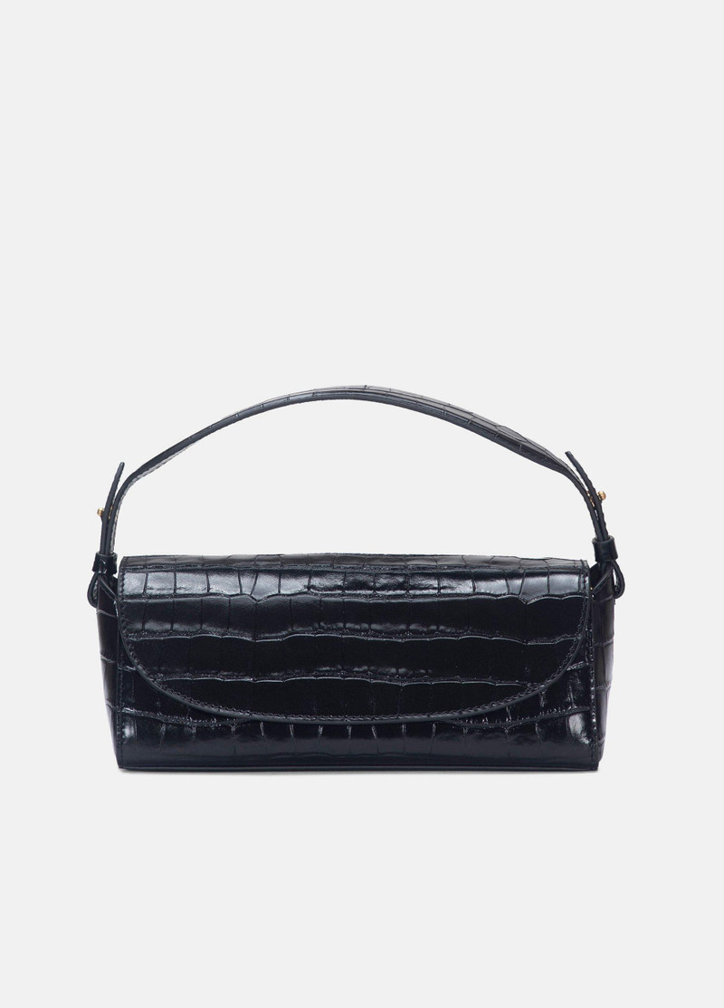 Sabrina Croc-Embossed Leather Mini Top-Handle Bag 1