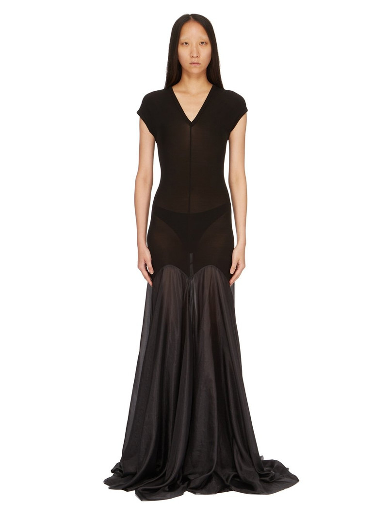 Lido Divine stretch-jersey and silk-habotai gown - 1