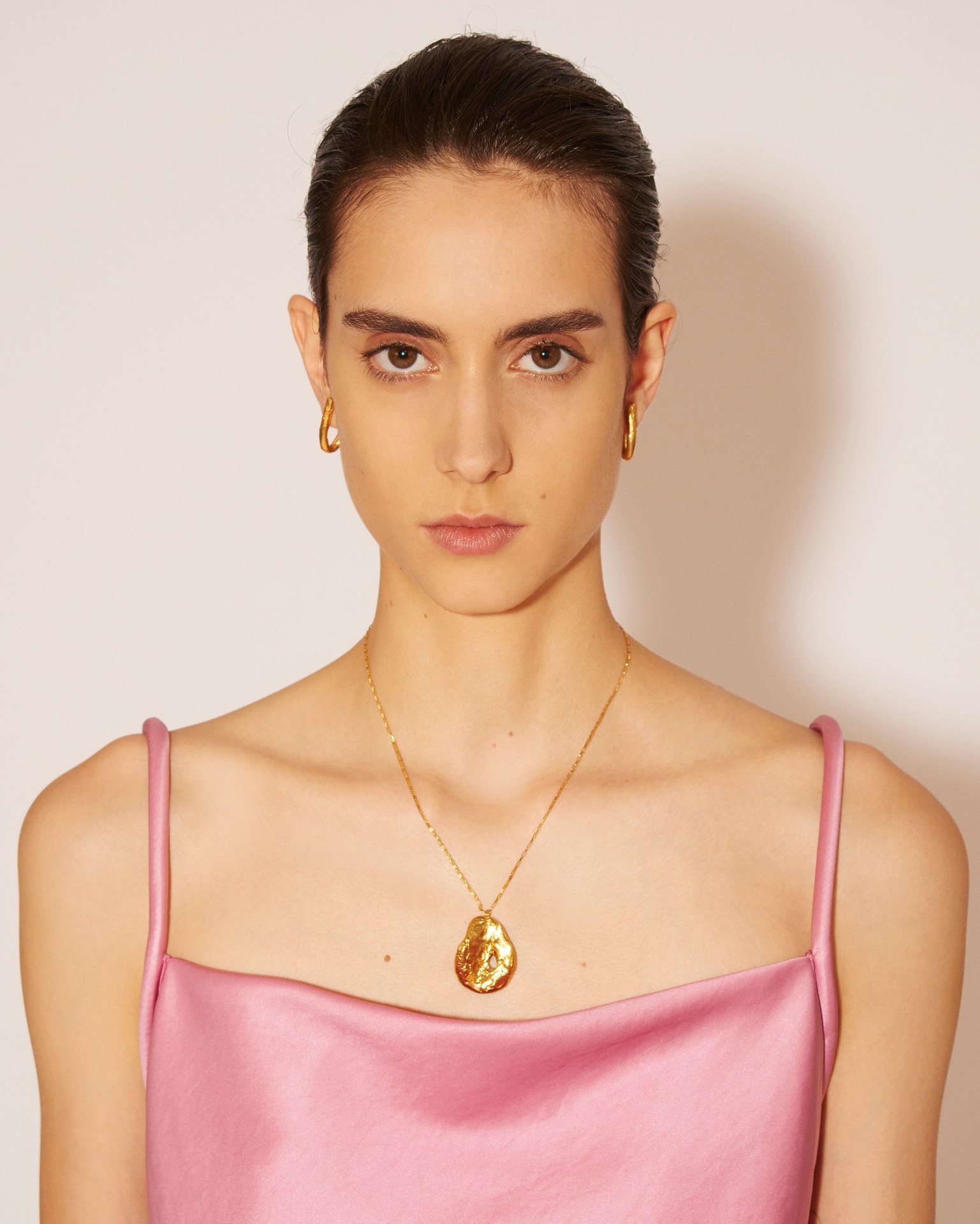 NEZA - Glossy satin camisole - Pink - 5