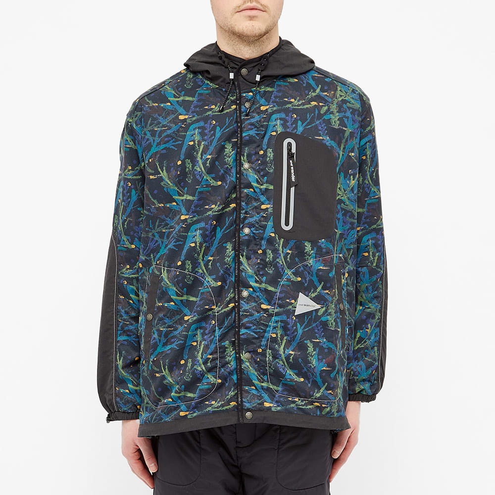 And Wander Printed Vent Hooded Jacket - 4