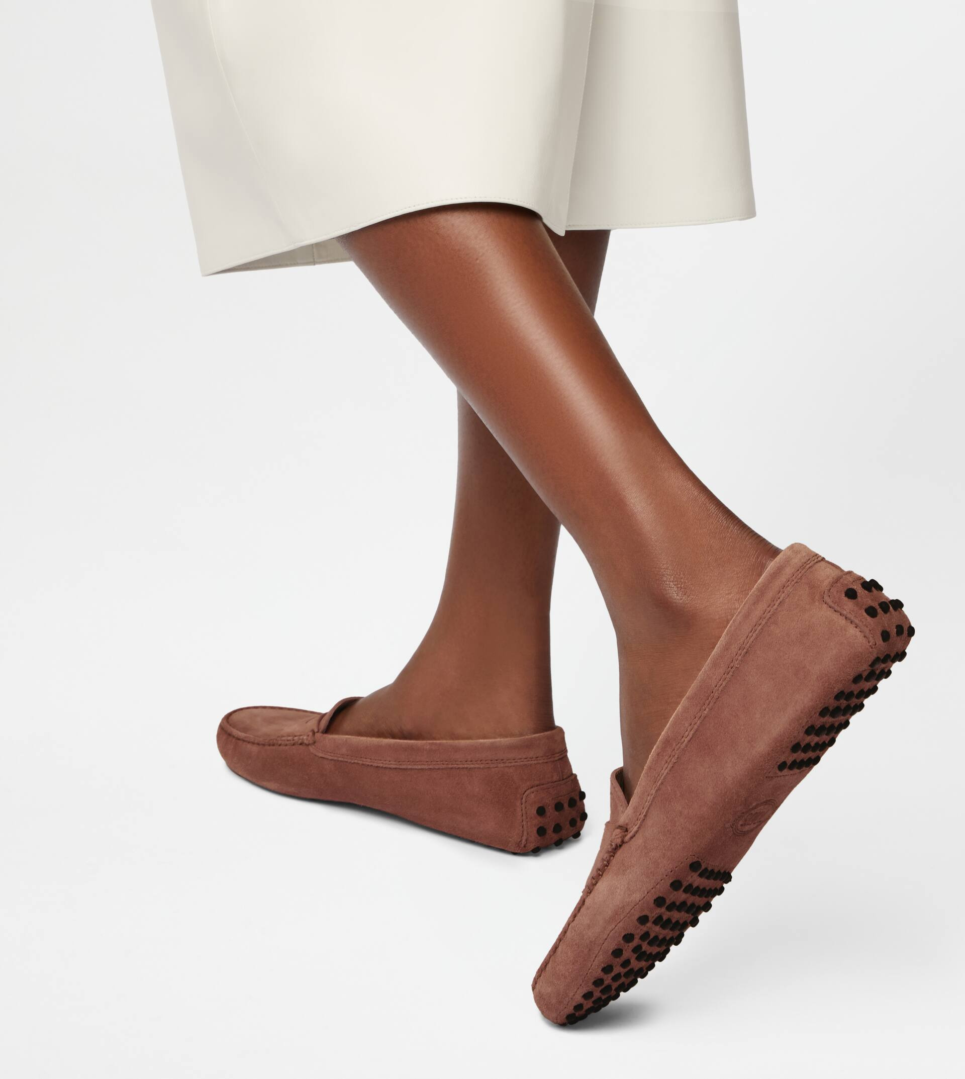 GOMMINO DRIVING SHOES IN SUEDE - PINK - 7