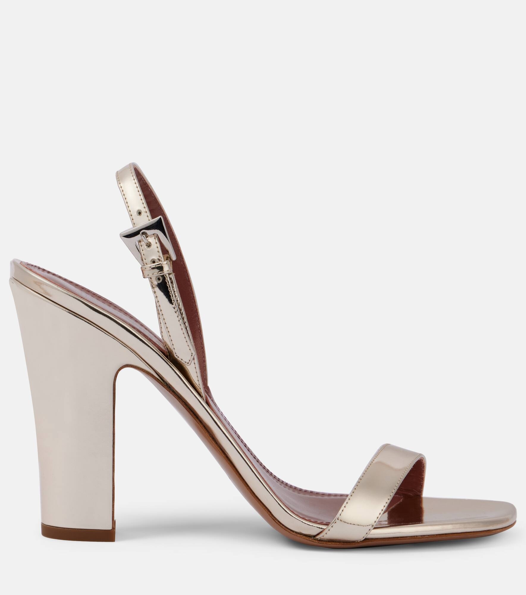 Bea 100 mirrored leather sandals - 4