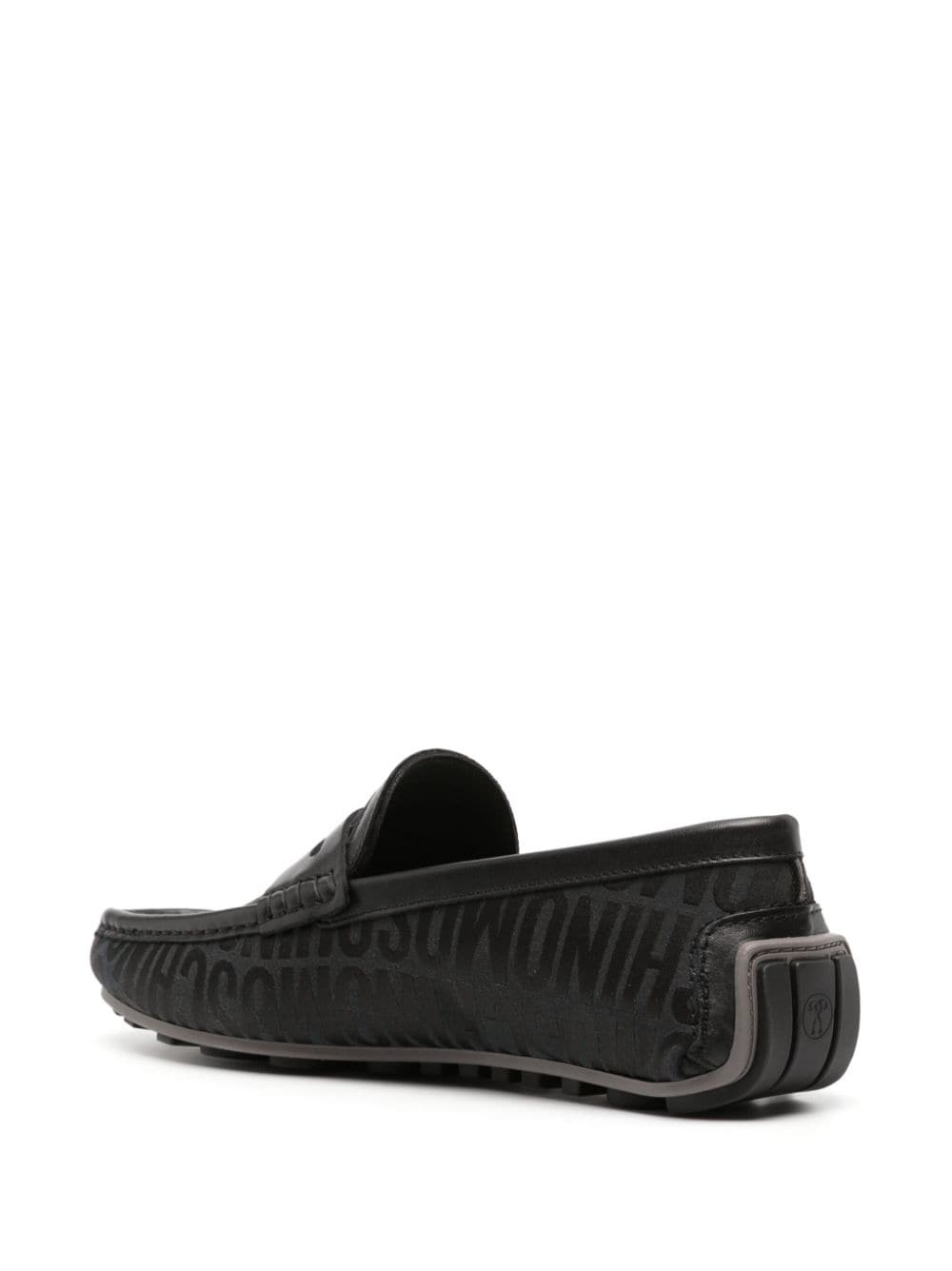 monogram-jacquard penny loafers - 5