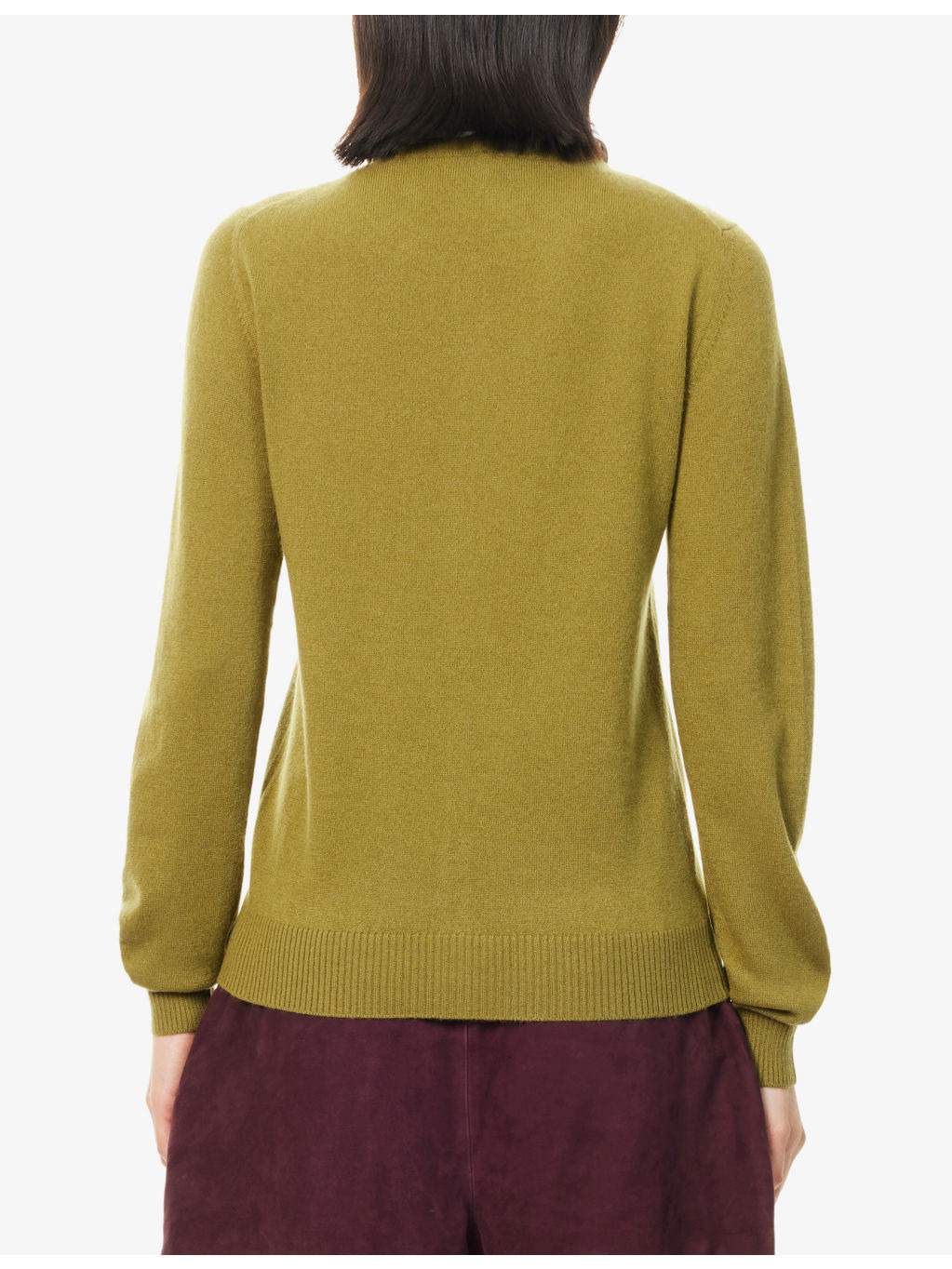 Striped-Collared Knitted-Logo Cashmere Cardigan - 4