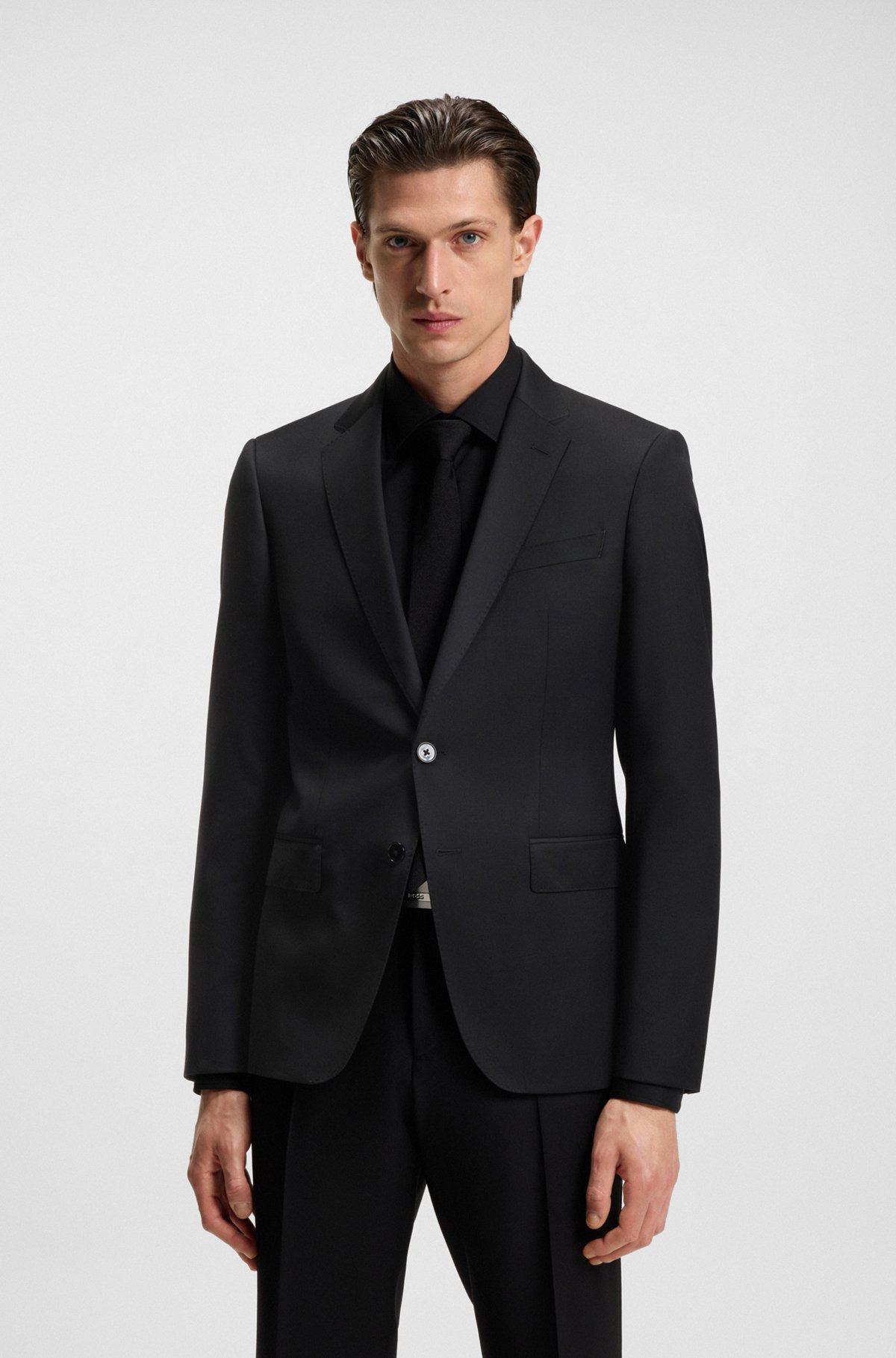 SLIM-FIT SUIT JACKET IN VIRGIN-WOOL SERGE - 2