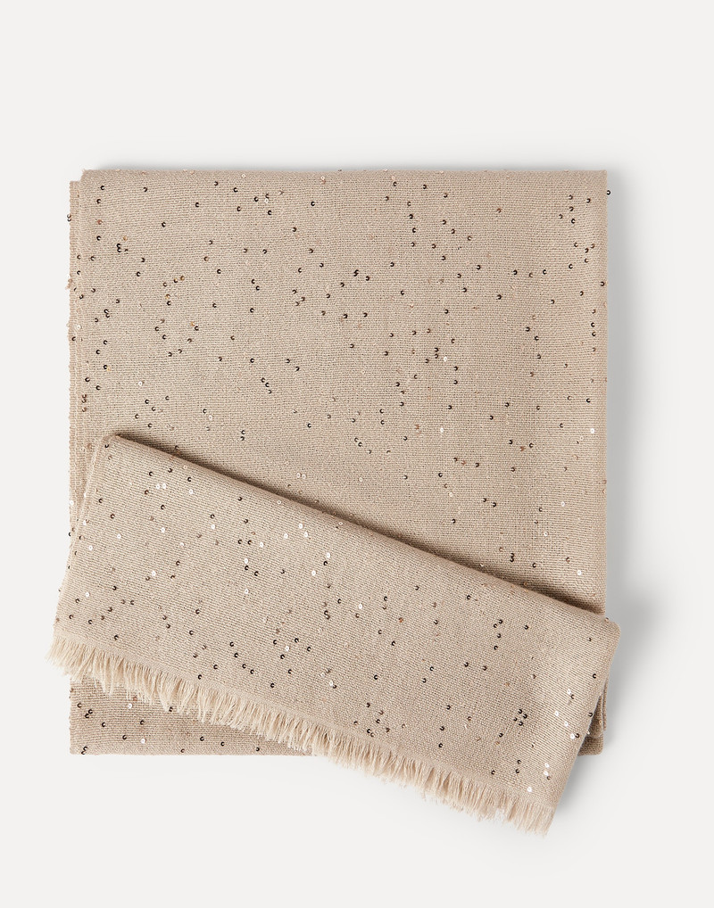 Brunello Cucinelli Cashmere and silk Diamond yarn scarf outlook