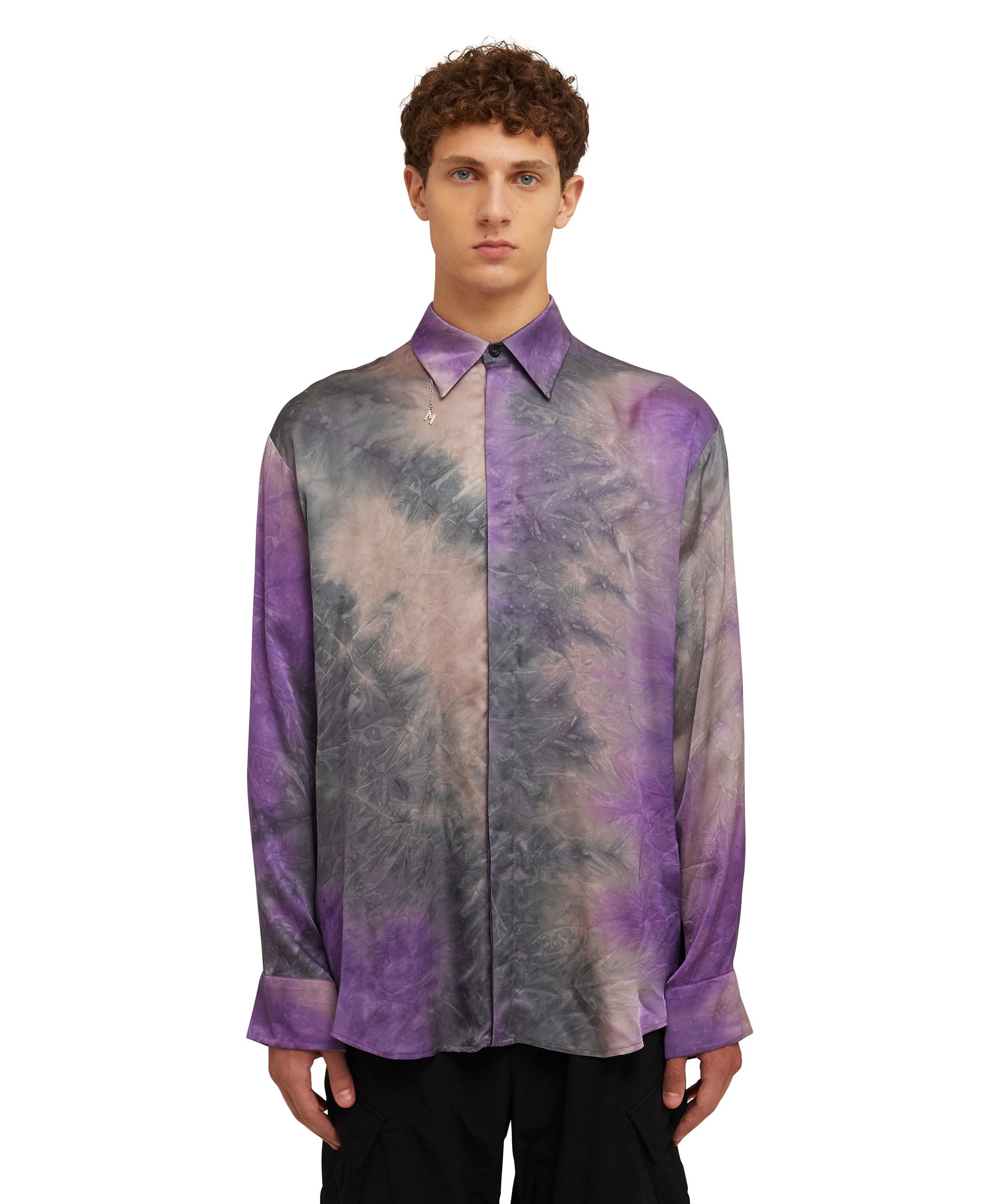 Viscose fluid tie-dye shirt - 5