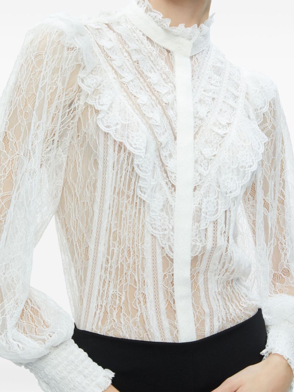 Rheba mock-neck lace blouse - 6