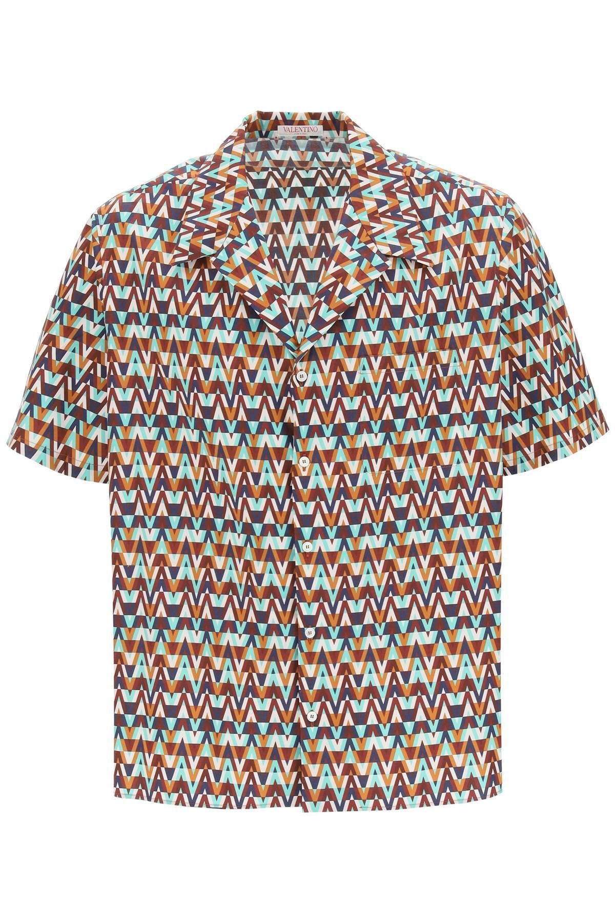 OPTICAL VALENTINO BOWLING SHIRT - 1