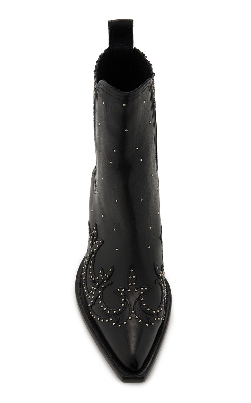 Golden Goose Debbie Beatles Studded Leather Boots black outlook