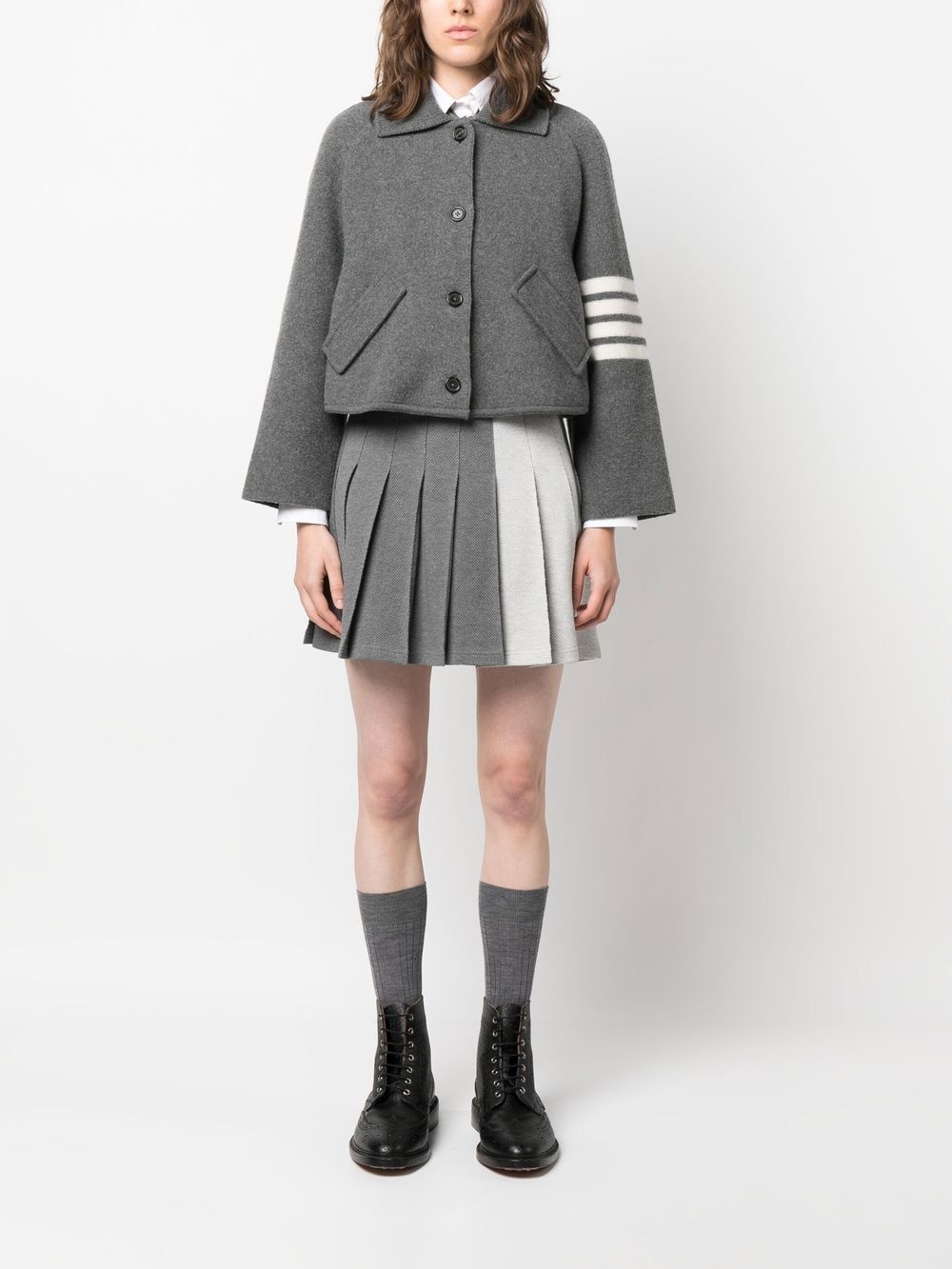 4-Bar Stripe cropped jacket - 2