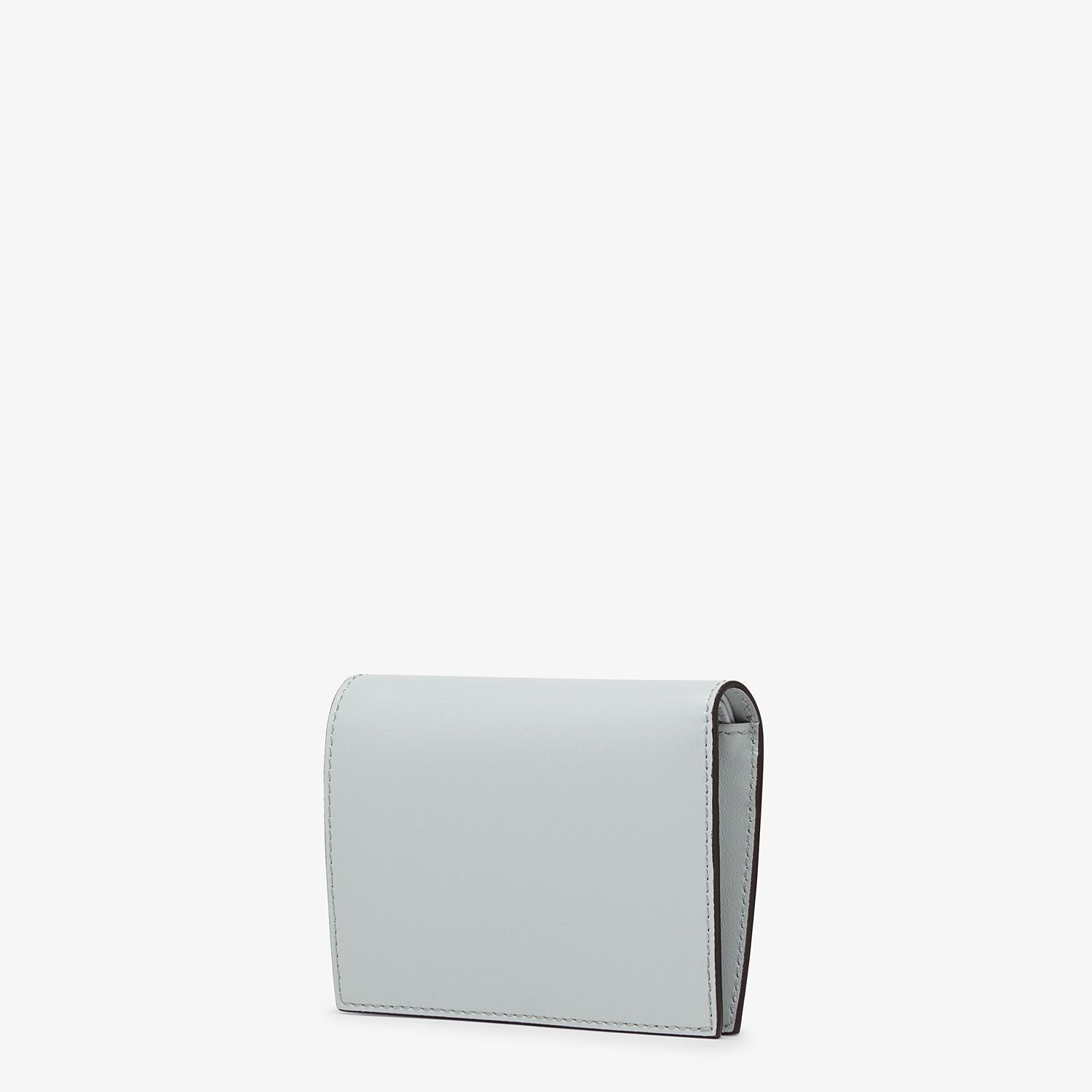 Gray leather compact wallet - 2