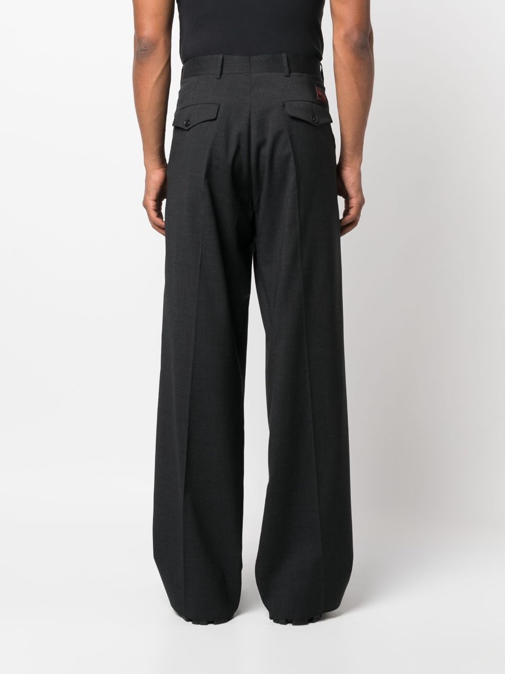 mid-rise wide-leg trousers - 4
