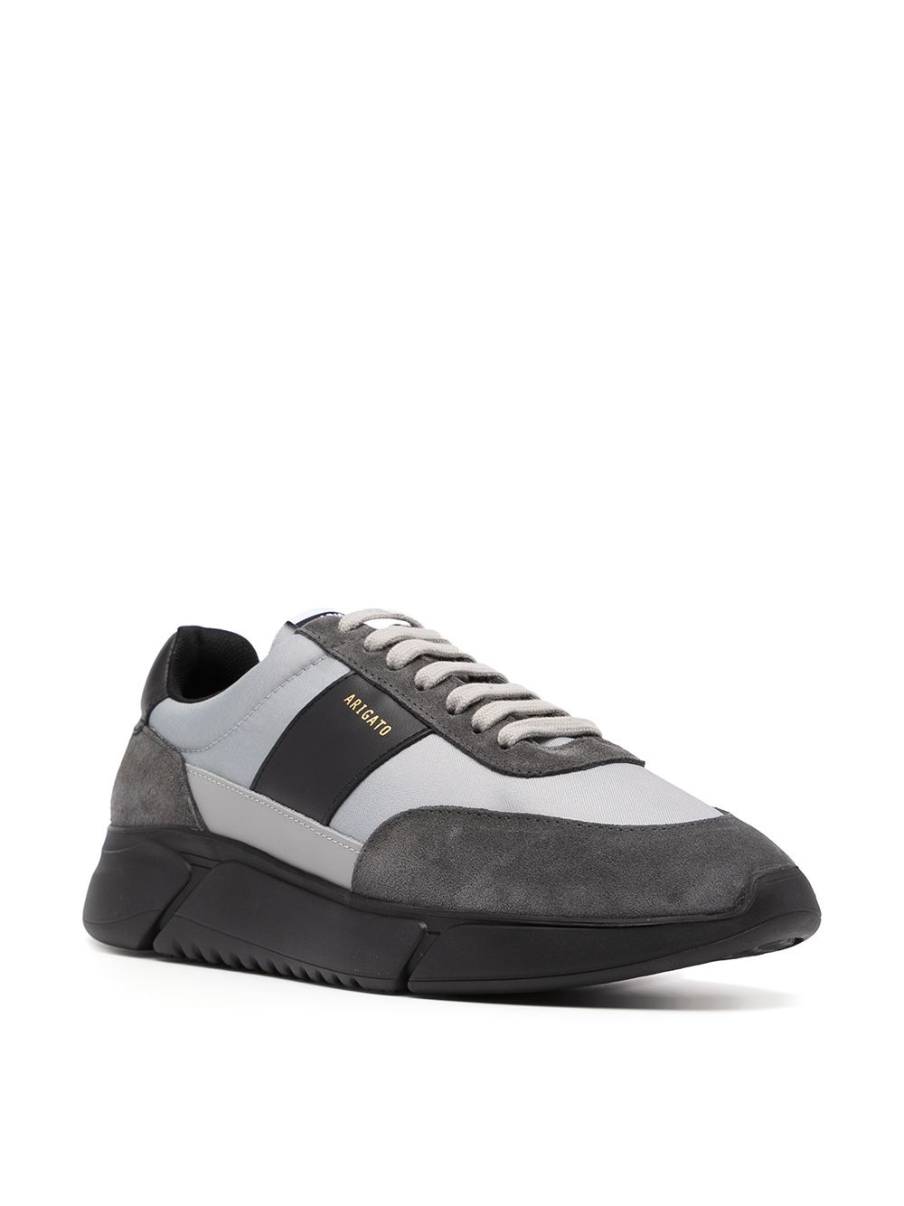 leather-panel trainers - 2