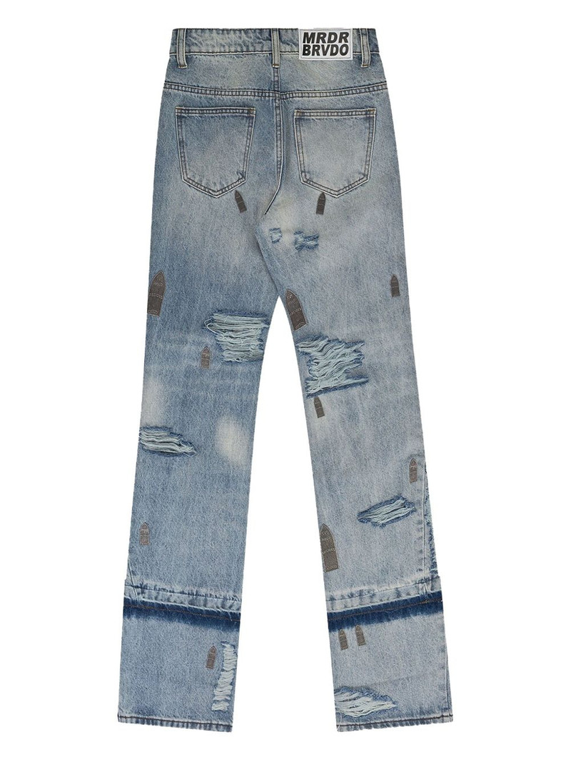 WHO DECIDES WAR distressed jeans outlook