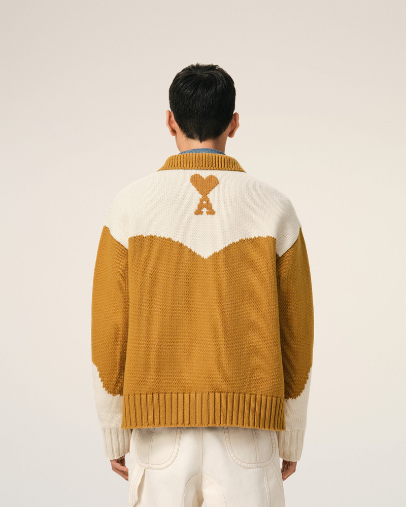 YELLOW WOOL AMI DE COEUR CARDIGAN 5