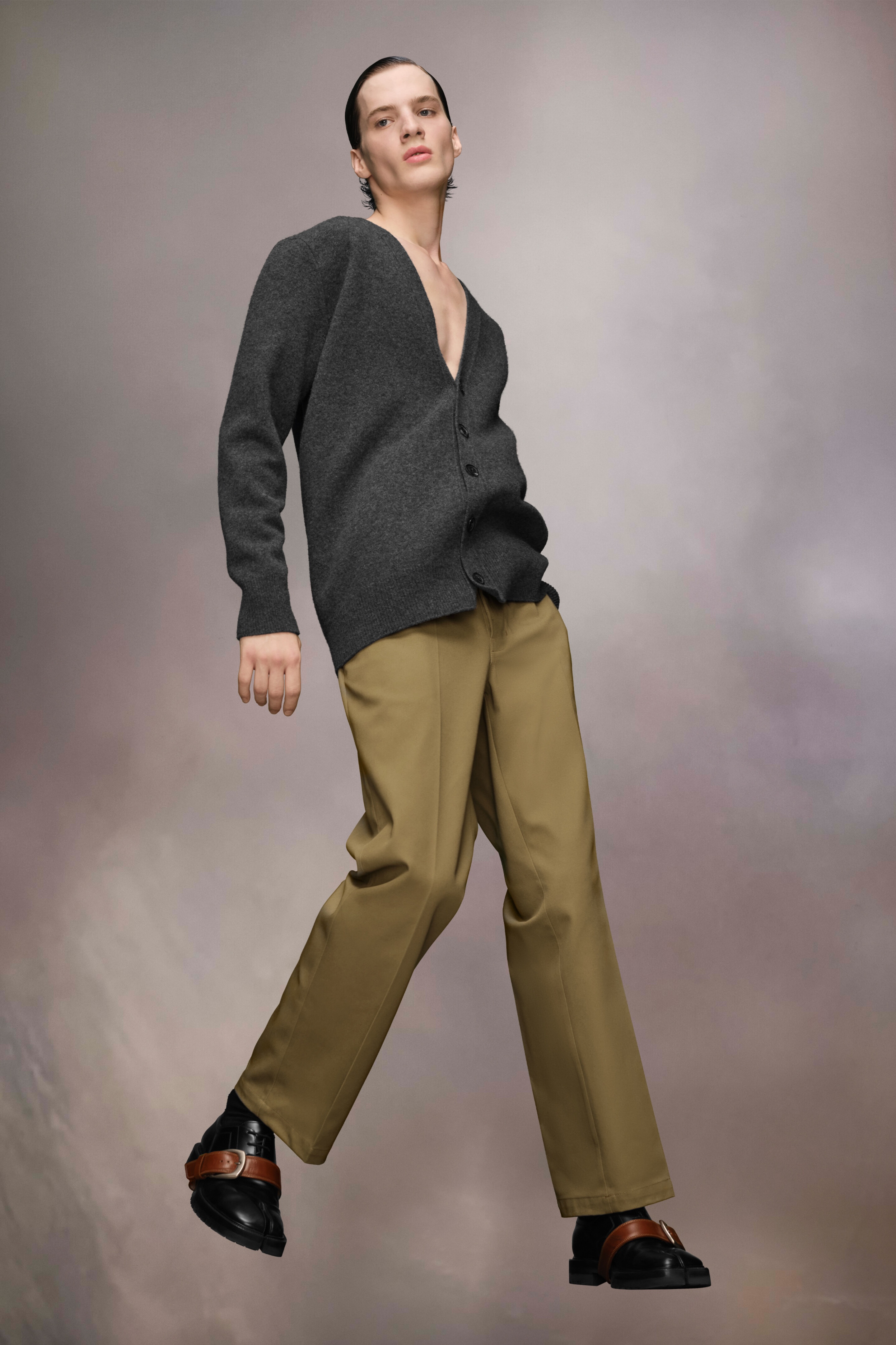 Washed Lambswool Cardigan - 1