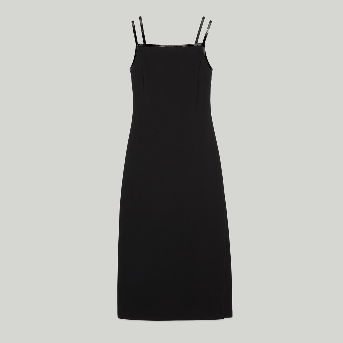 Jersey midi dress with crystal G square - 1