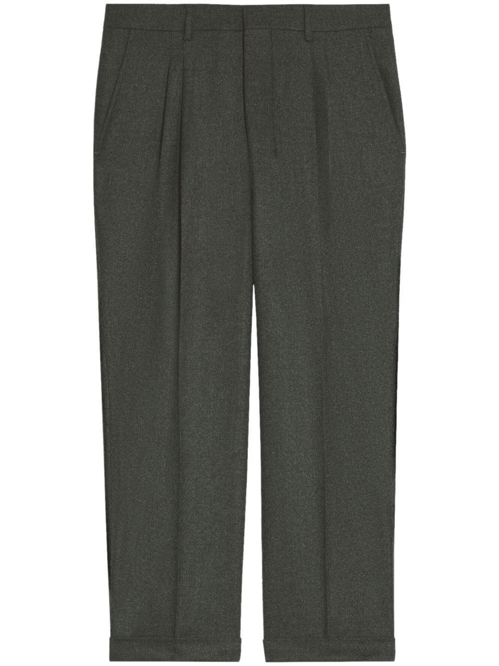 pleated tapered trousers - 1