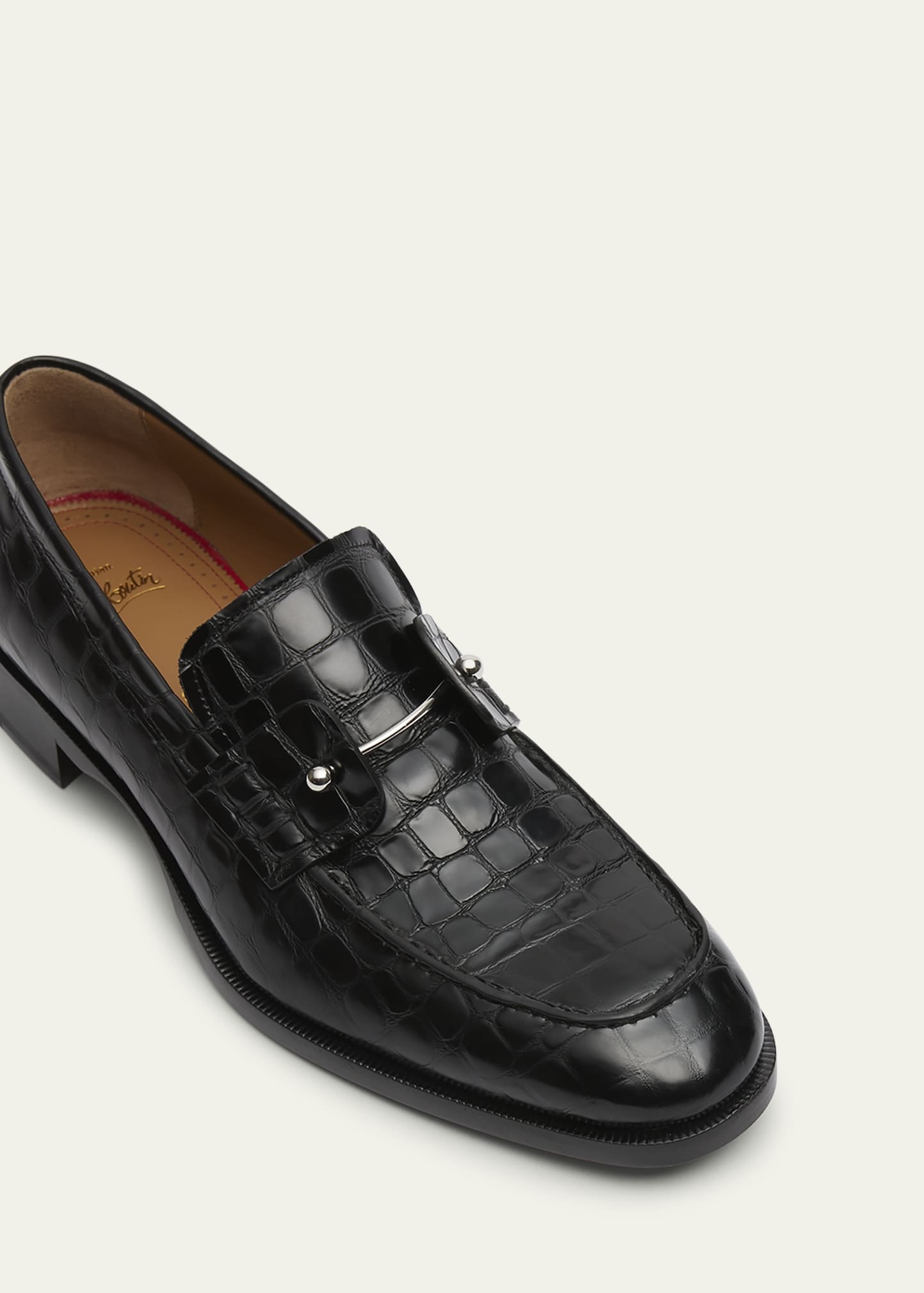Men's Chambelimoc Croc-Embossed Leather Loafers - 6