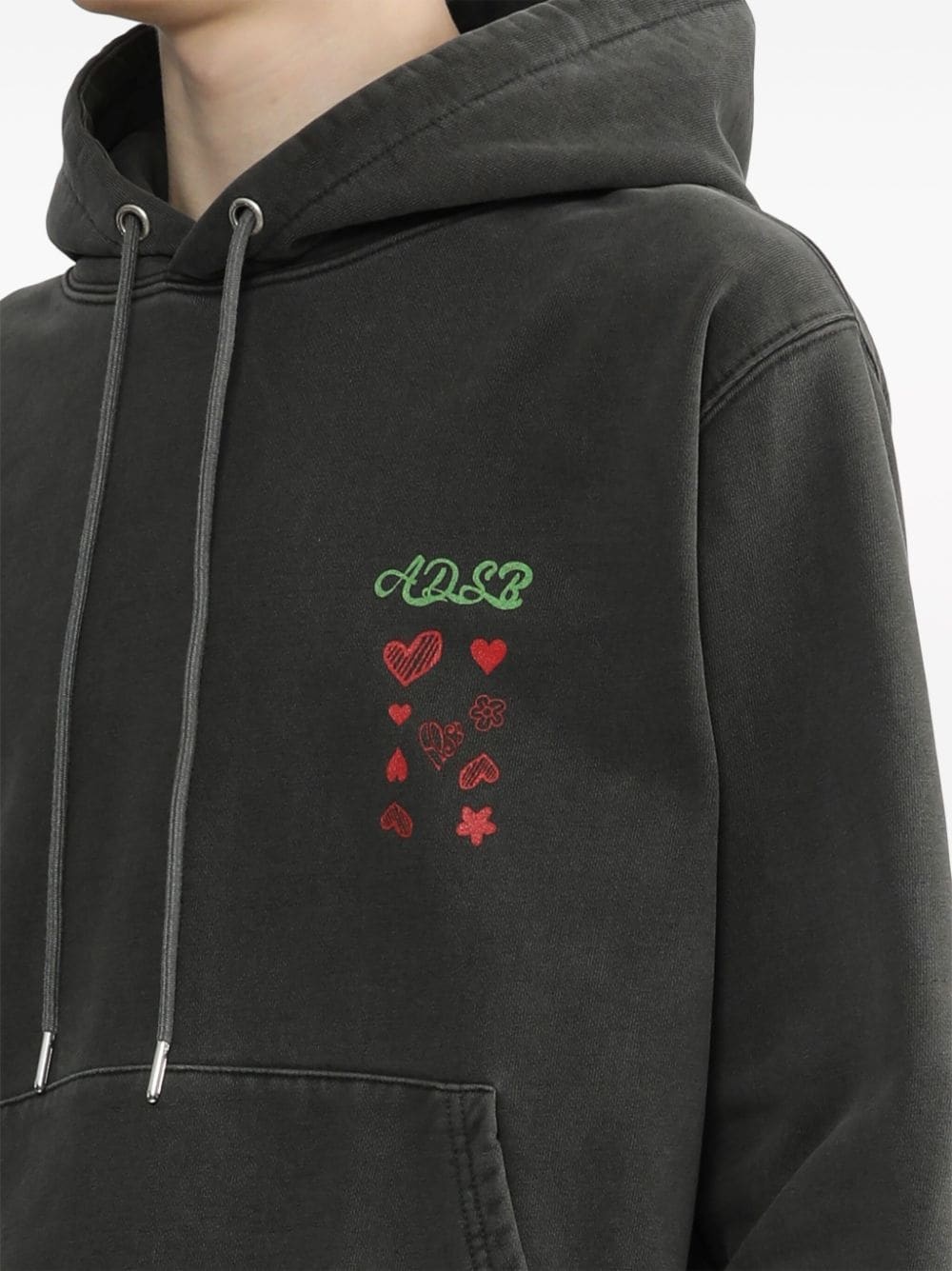 Hearts Card cotton hoodie - 5