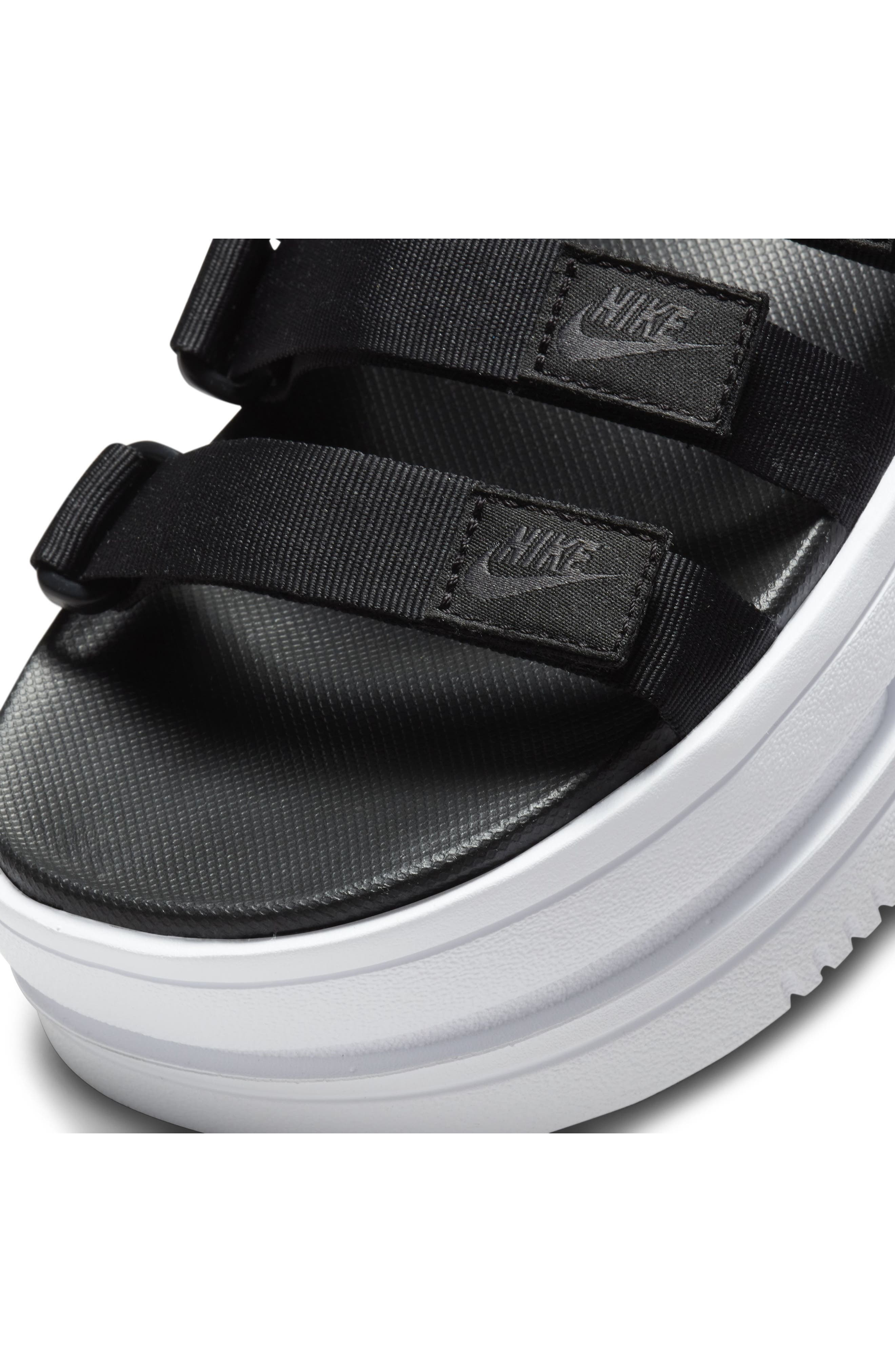 Nike Icon Classic Platform Sandal in Black/White/White at Nordstrom - 4