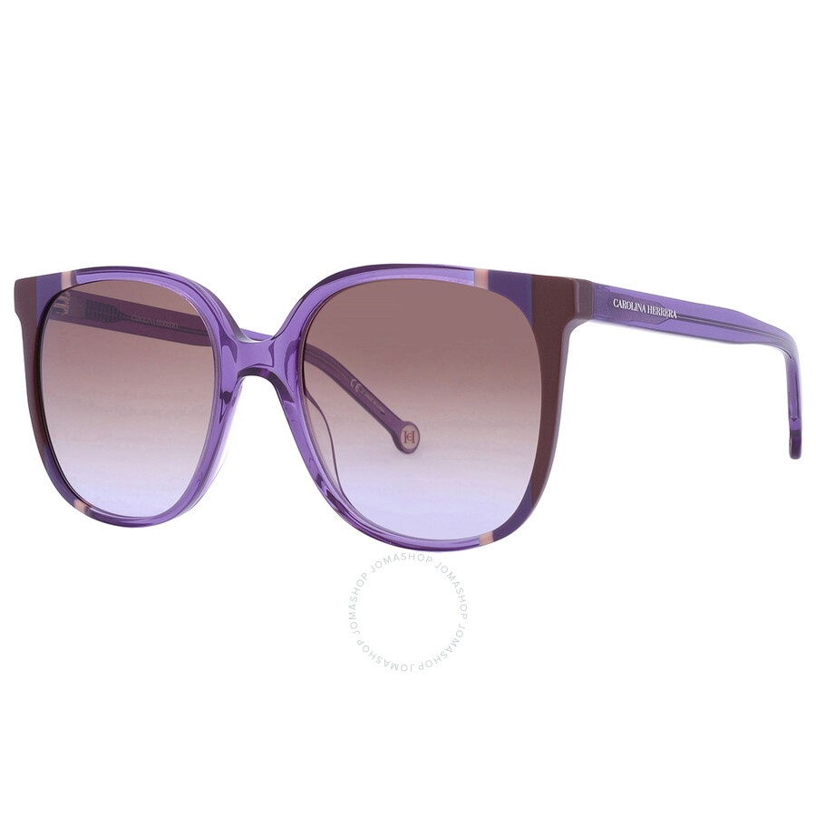 Carolina Herrera Brown Shaded Violet Square Ladies Sunglasses CH 0062/S 0E53/QR 57 - 3