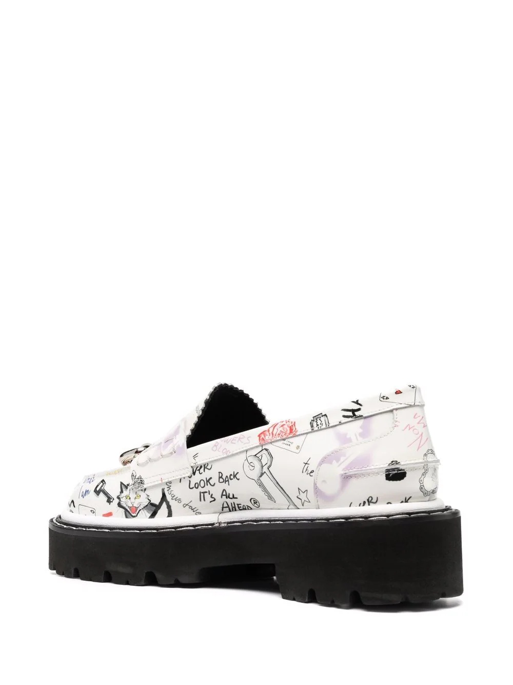 graphic-print platform loafers - 3