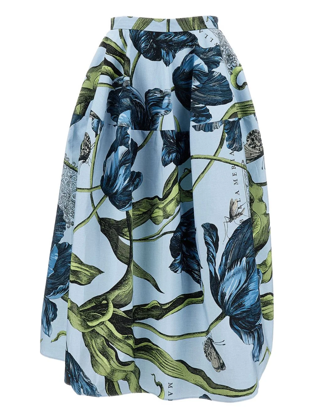 tulip-print midi skirt - 1