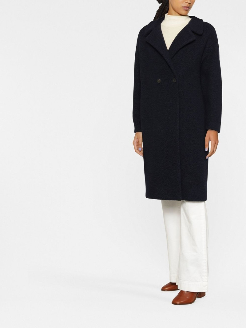 Harris Wharf London bouclé double-breasted coat outlook