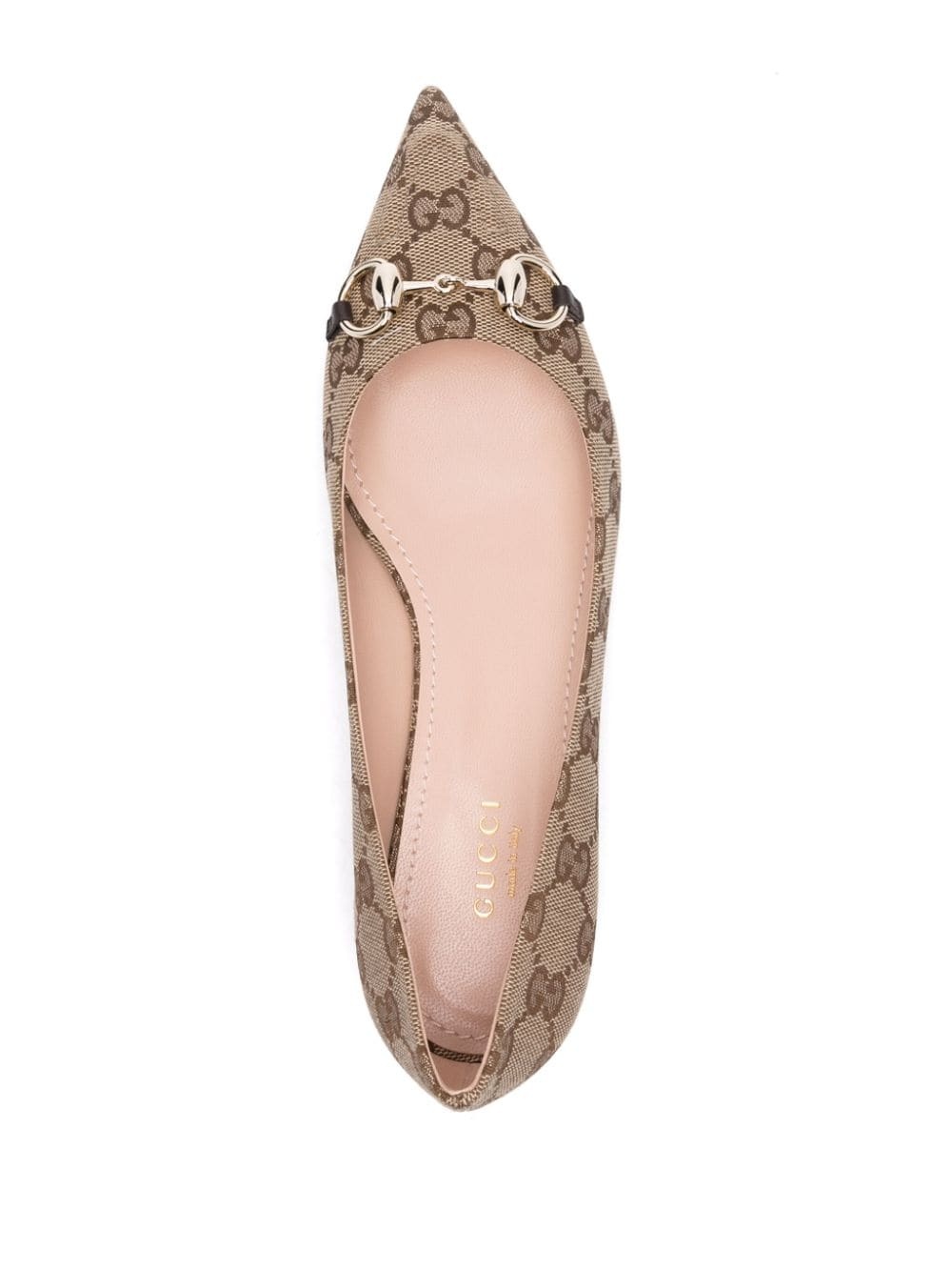 Horsebit GG-canvas ballerina shoes - 4