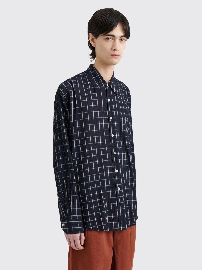 OUR LEGACY ABOVE SHIRT DARK MEDITERRANEAN CHECK - 3