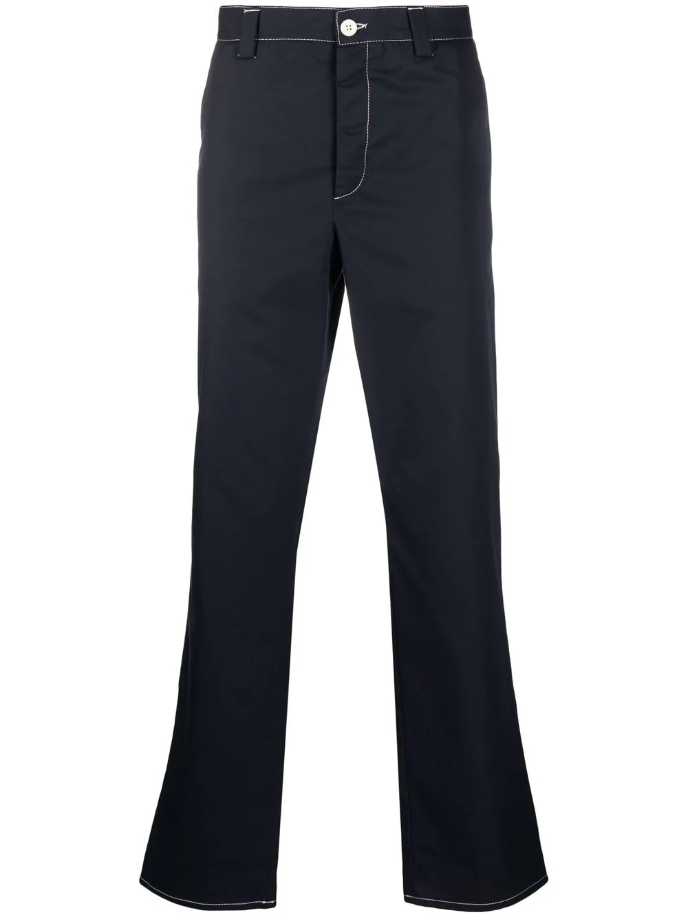 logo-patch straight-leg trousers - 1