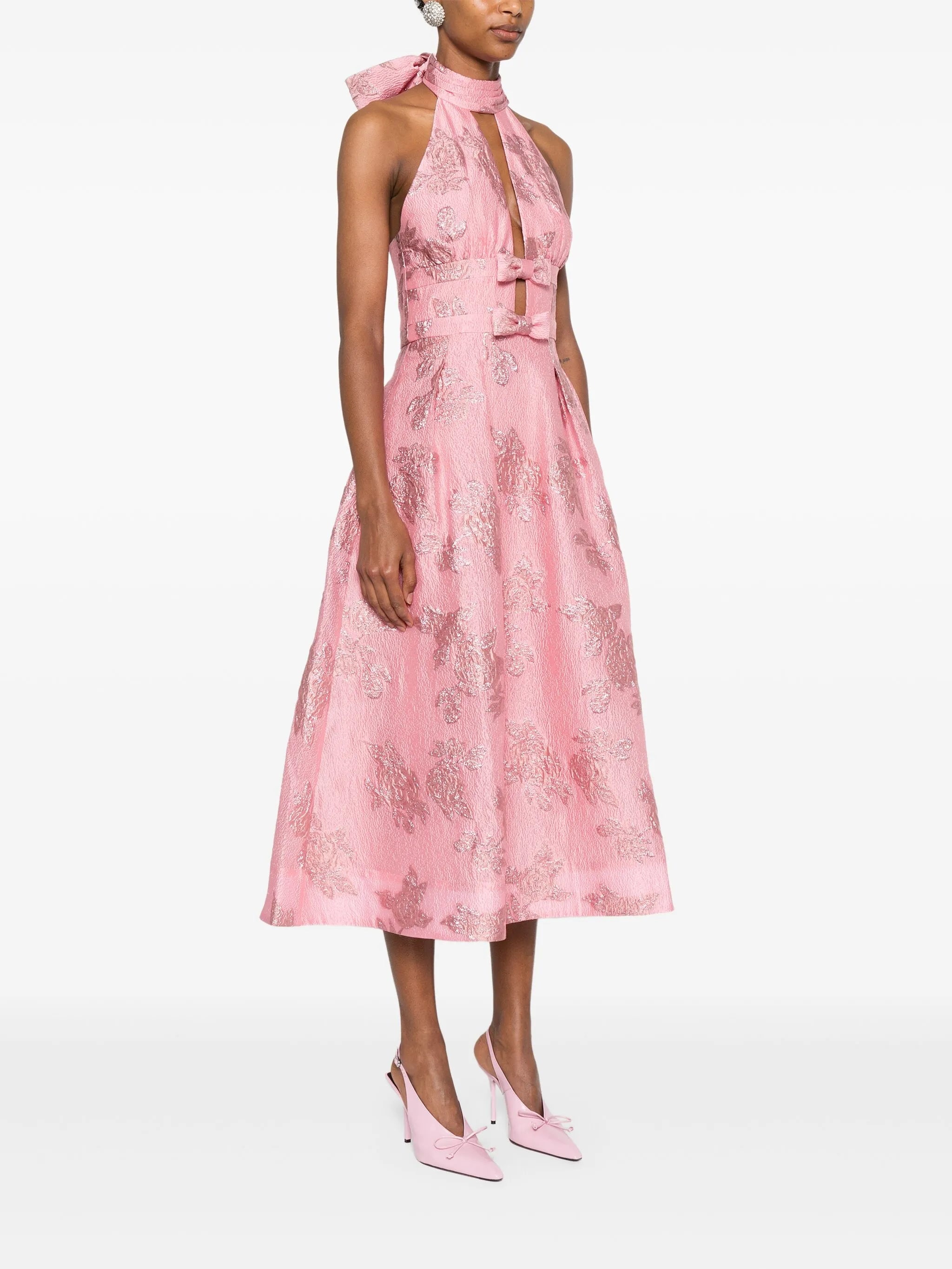 Floral-embroidered Dress - 5