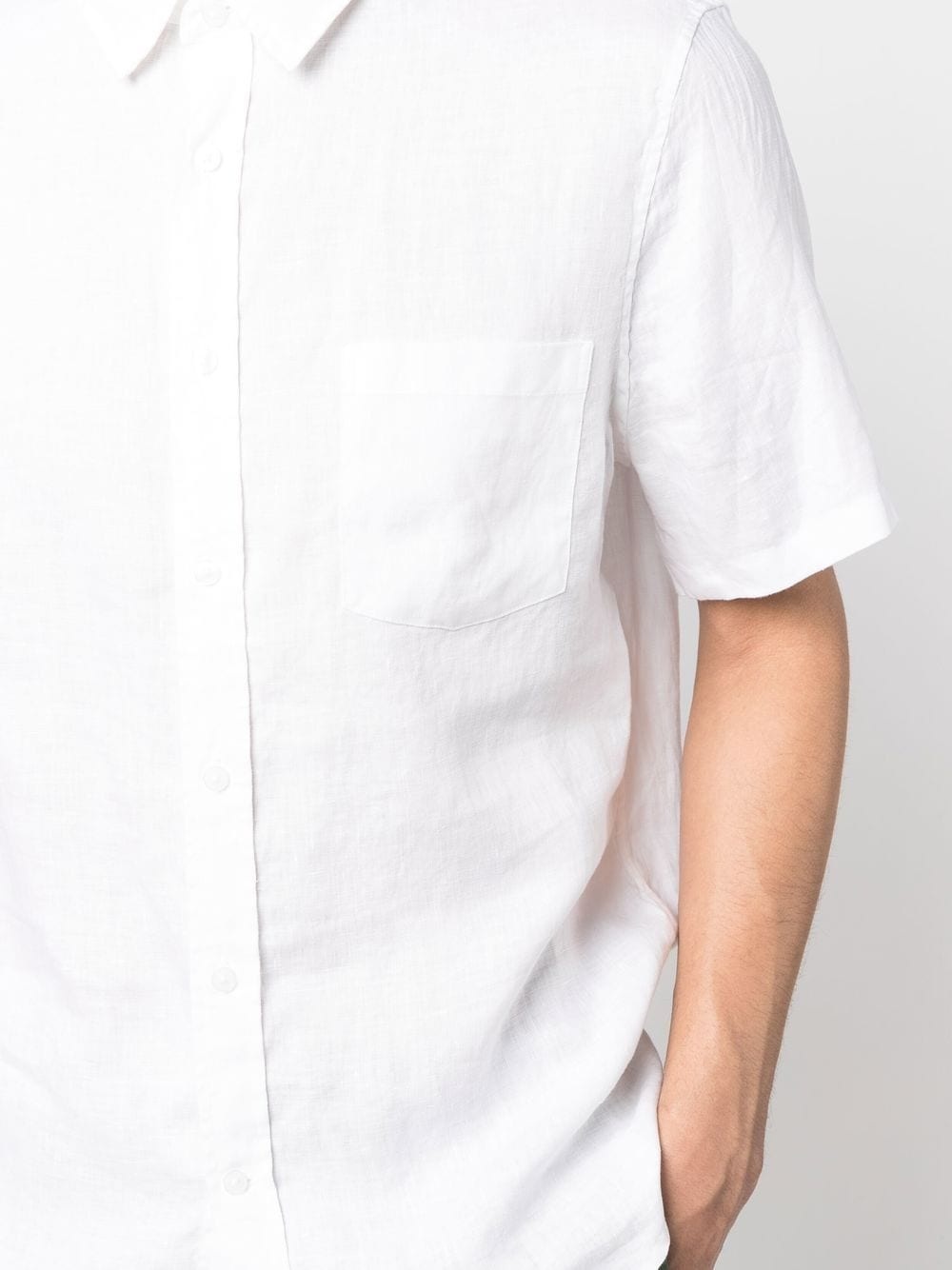 short-sleeve linen shirt - 5