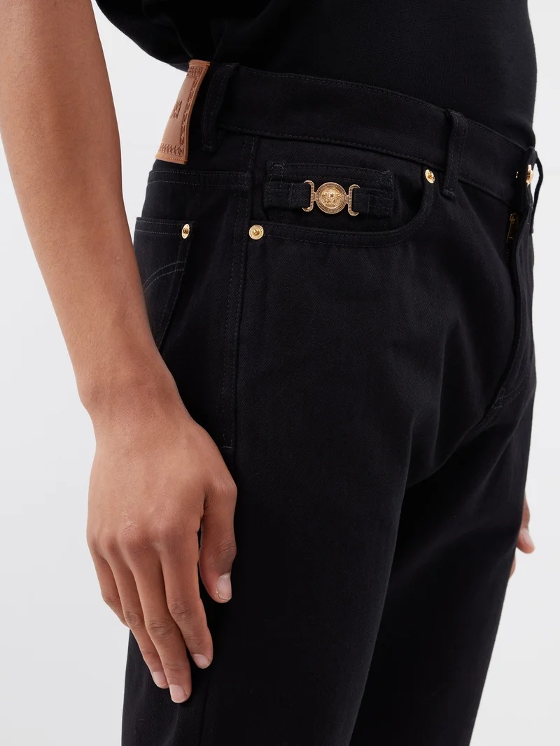 Mitchel Medusa-plaque slim-leg jeans - 4