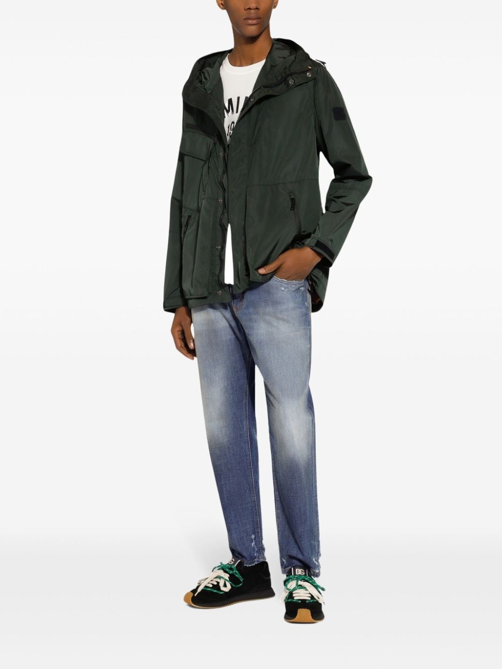 distressed-effect tapered jeans - 3