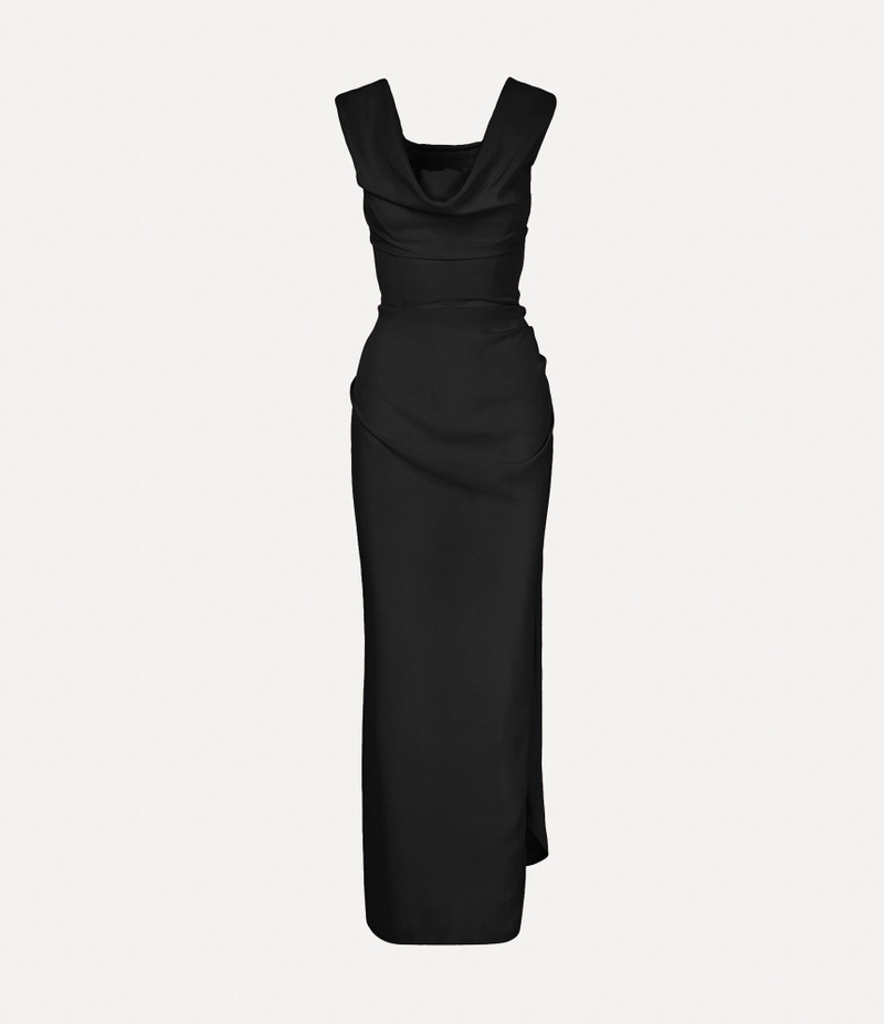 Vivienne Westwood LONG GINNIE PENCIL DRESS - 1101034V-W00F6-SW-black |  REVERSIBLE