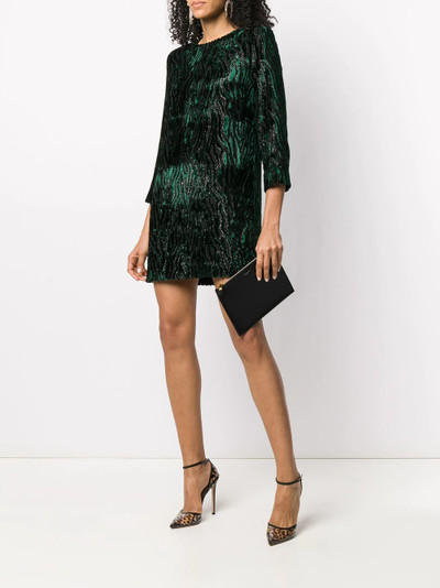 SAINT LAURENT animal print mini dress outlook