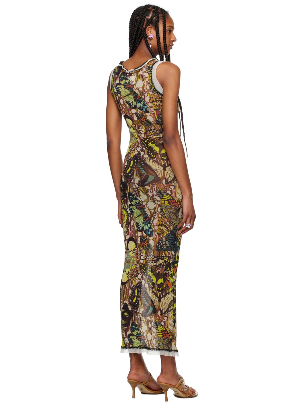 Yellow & Beige 'The Butterfly' Maxi Dress - 3