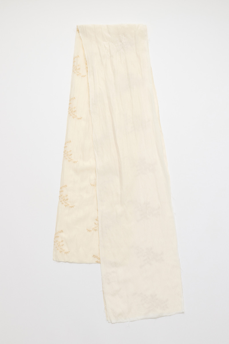 Our Legacy Layered Scarf Cloud White Silcot Weave outlook