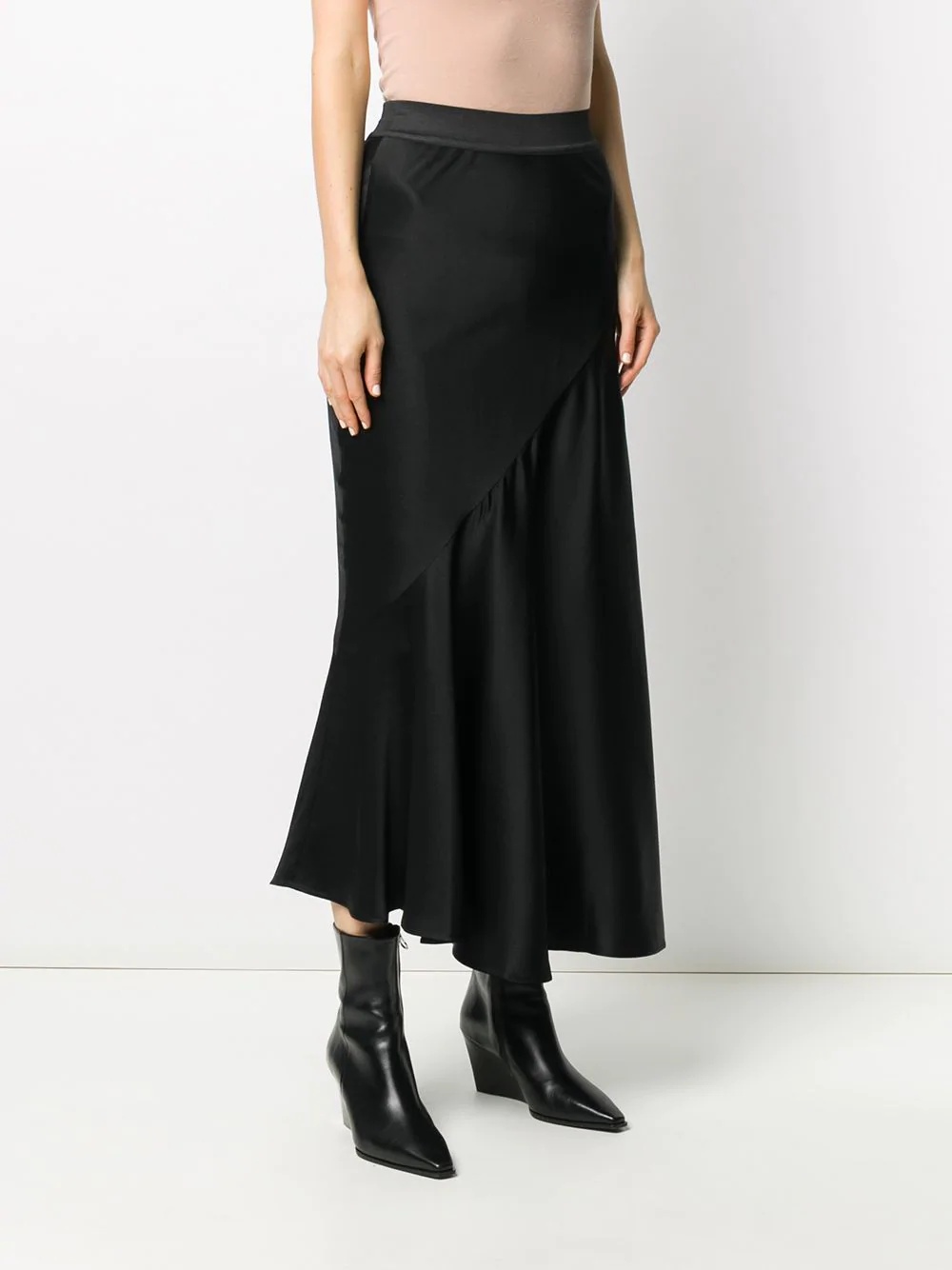 asymmetric hem maxi skirt - 3